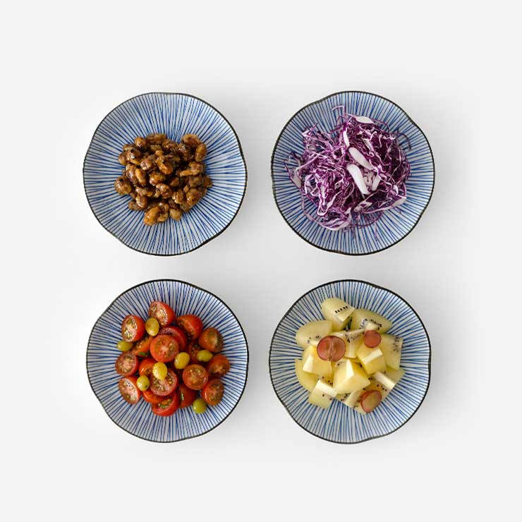 Blue Small Plate 4pc SET