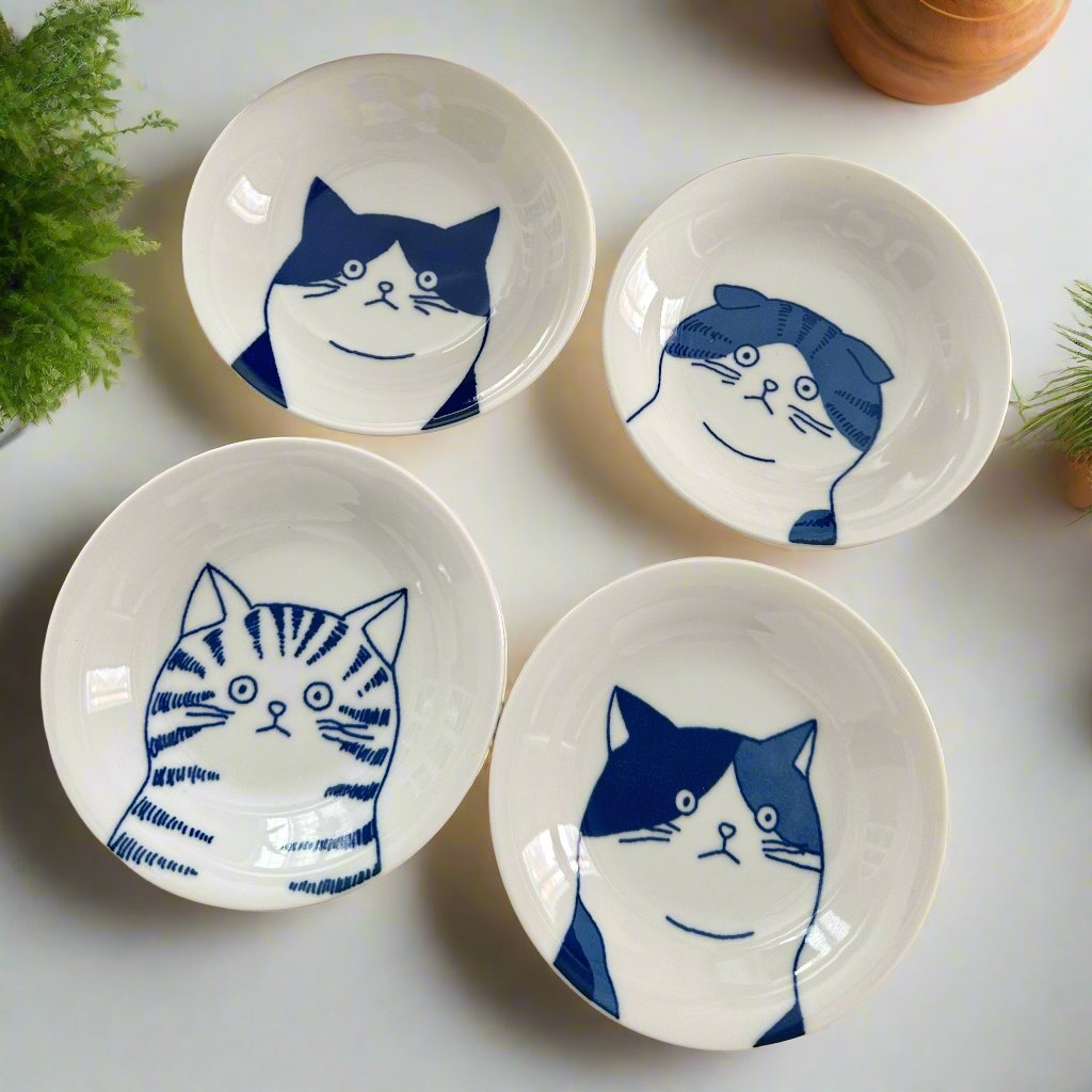 Fat Cat Small Plate - 4pc SET