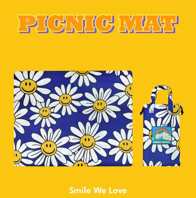 Picnic Mat - Smile we Love (Blue)