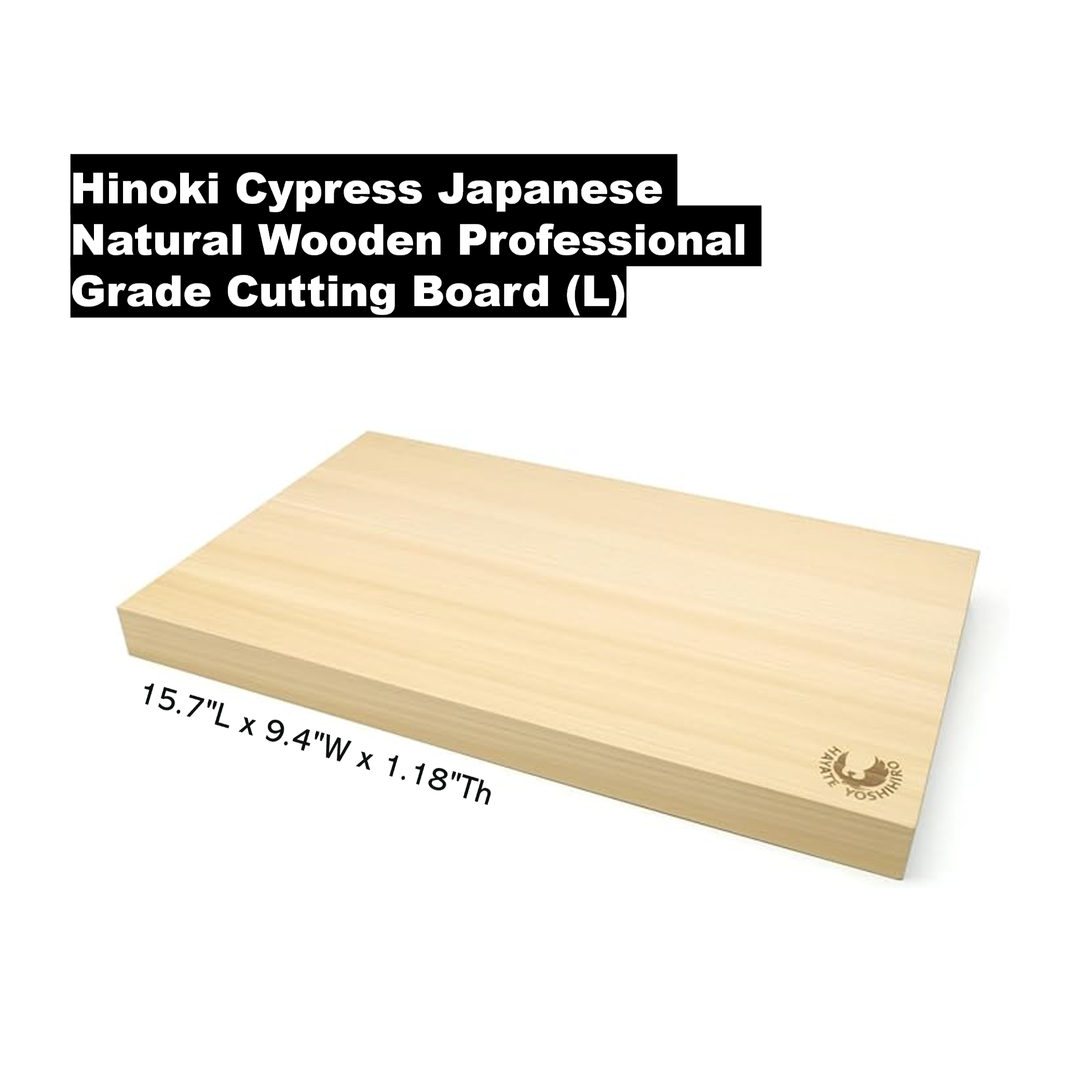 Hinoki Cypress Japanese Natural Wooden Professional Grade Cutting Board (L)