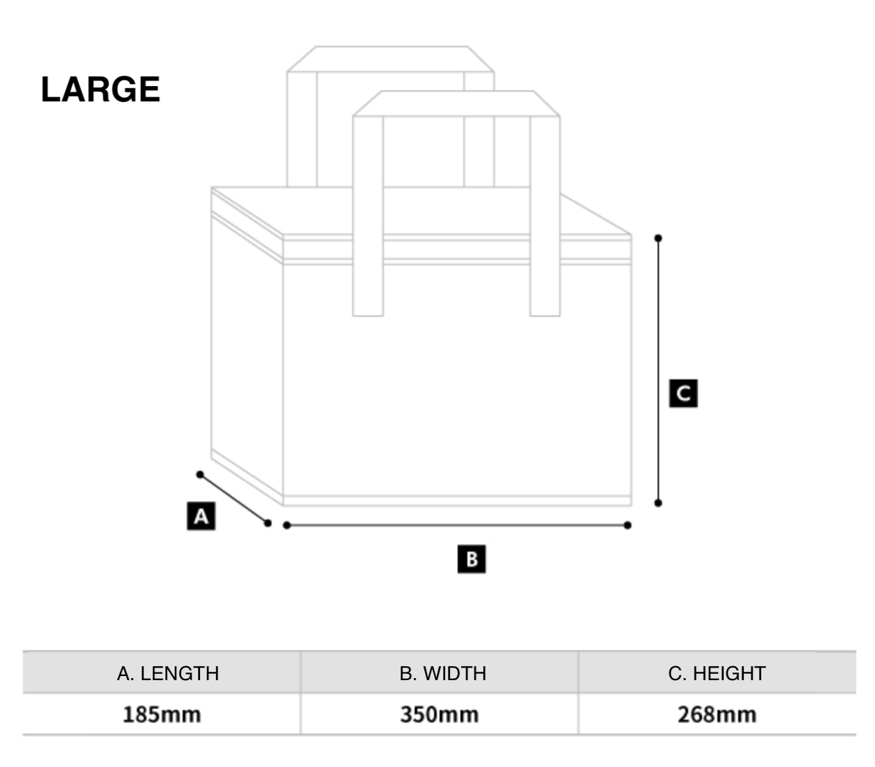 Smile Garden Cooler Bag (S,L size) PINK 2pc SET