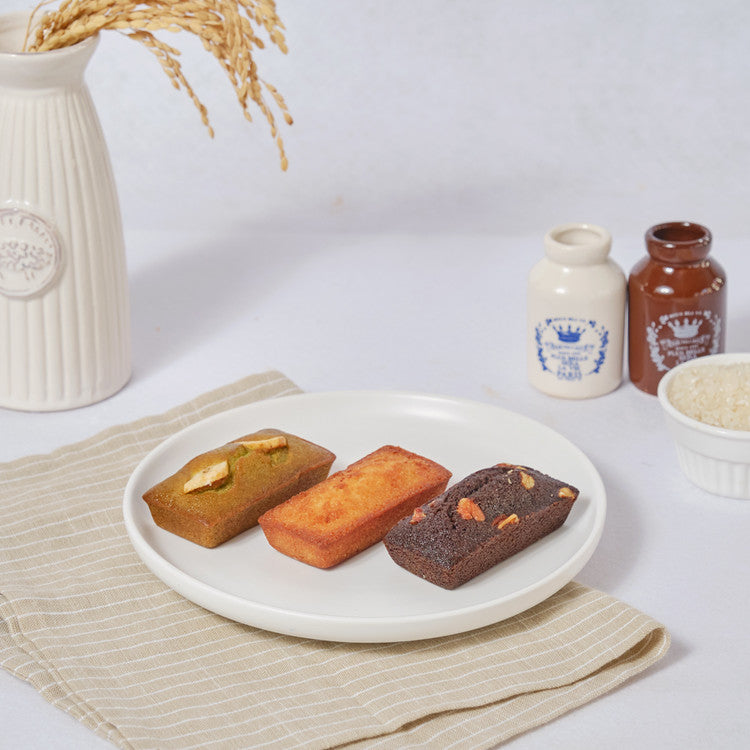 Gimpo Rice Flour Financier 10pc 김포금쌀 휘낭시에 (그린바나나 3,피칸초코3,플레인4)