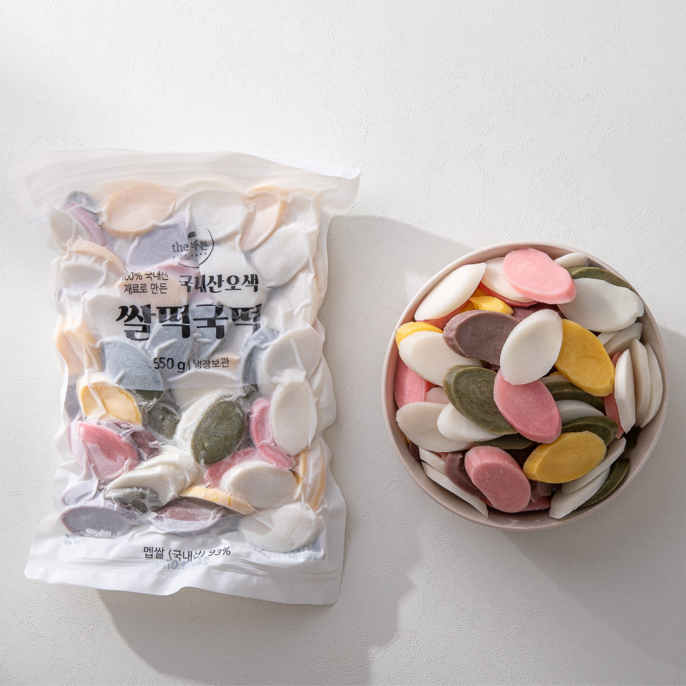 Five-Color Tteokguk Rice Cake (오색떡국떡)